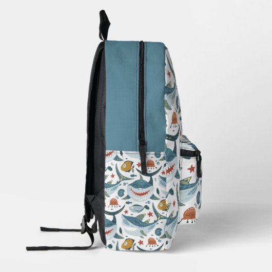 Cute Shark Pattern Bedrukte Rugzak (Links)