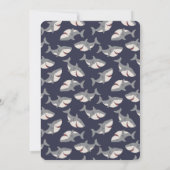 Cute Shark Thème Pool Boys Birthday Invitation (Dos)