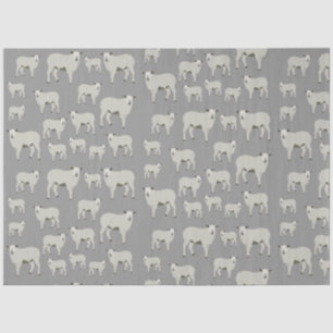 Cute Sheep and Lamb Boerderij Animal Pattern Tissuepapier