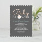 Cute Sheep Baby shower Invitation Kaart (Staand voorkant)