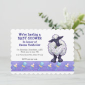 Cute Sheep Baby shower Kaart (Staand voorkant)