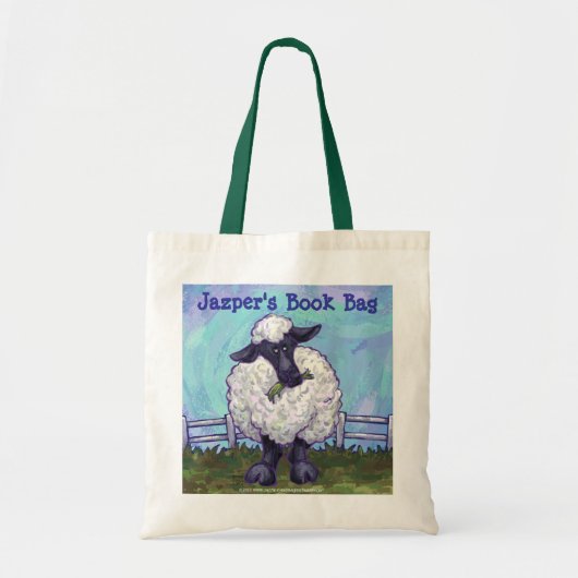 Cute Sheep Book Bag Tote Bag (Voorkant)