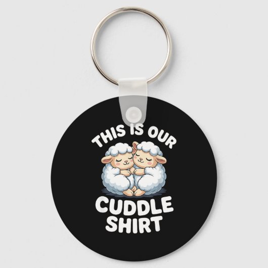 Cute Sheep Couple This Is Our Cuddle  Sleutelhanger (Voorkant)