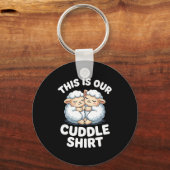 Cute Sheep Couple This Is Our Cuddle  Sleutelhanger (Voorkant)