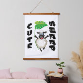 CUTE SHEEP HANGEND WANDKLEED (Slaapkamer)