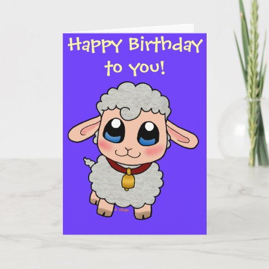 Cute Sheep Kaart (Voorkant)