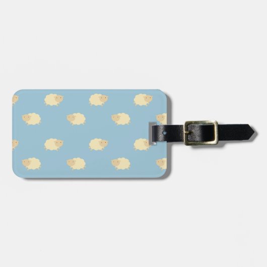 Cute Sheep Pattern Bagagelabel (Voorkant horizontaal)