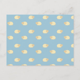 Cute Sheep Pattern Briefkaart
