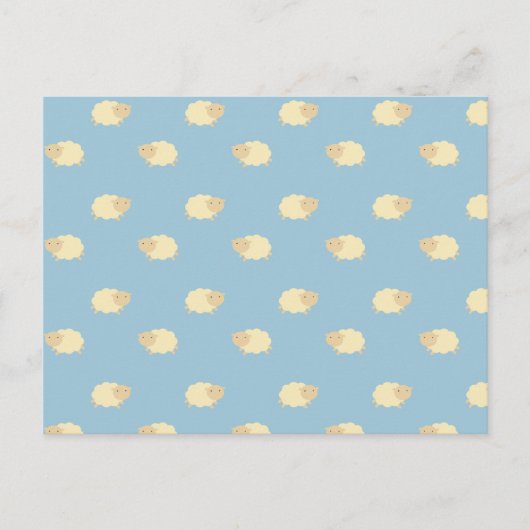 Cute Sheep Pattern Briefkaart (Voorkant)