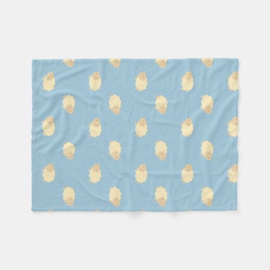 Cute Sheep Pattern Fleece Blanket (Voorkant (Horizontaal))