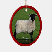 Cute Sheep Personalized Ceramic Ornament (Rechts)