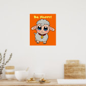 Cute Sheep Poster (Keuken)