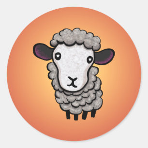 Cute Sheep Ronde Sticker
