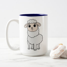 Cute Sheep Tweekleurige Koffiemok