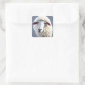 Cute Sheep Vierkante Sticker (Tas)