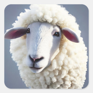 Cute Sheep Vierkante Sticker