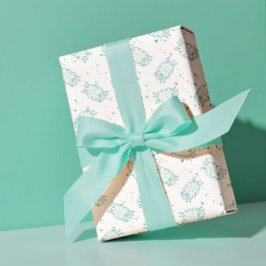 Cute Sheep – Whimsical Seamless Pattern Inpakpapier Vel