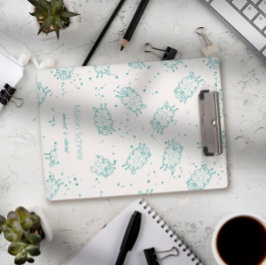 Cute Sheep – Whimsical Seamless Pattern Klembord