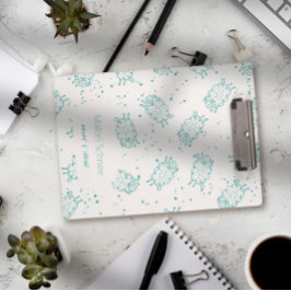 Cute Sheep – Whimsical Seamless Pattern Mini Klembord