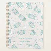 Cute Sheep – Whimsical Seamless Pattern Planner (Voorkant)