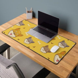 Cute Shiba Inu Chien Motif de bureau Mat