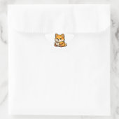 Cute Shiba Inu Coffee Star Sticker (Tas)