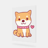 Cute Shiba Inu Dog Acryl Bord (Hoek)