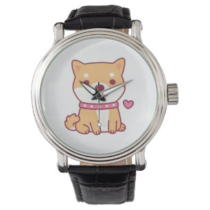 Cute Shiba Inu Dog Horloge