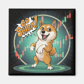 Cute Shiba Inu Dog Magneet (Voorkant)