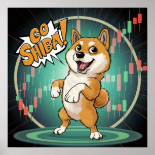 Cute Shiba Inu Dog Poster