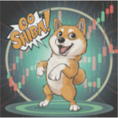 Cute Shiba Inu Dog Sticker (Voorkant)