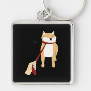 Cute shiba inu Grappig ontwerp van de nope hond Sleutelhanger