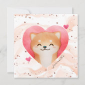 Cute Shiba Inu in een hart (Voorkant)
