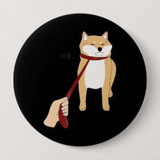 Cute Shiba Inu Nope - Doge Meme Ronde Button 4,0 Cm