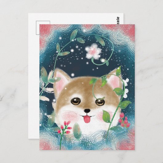 Cute Shiba Inu Pup Briefkaart (Voorkant / Achterkant)