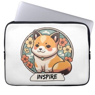 Cute Shiba Inu Pup Laptop Sleeve