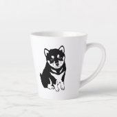 Cute Shiba Inu Puppy Art Latte Mok (Rechts)