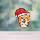 Cute Shiba Inu Sourire avec Casquette de Noël (Neutre)