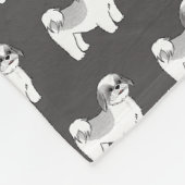 Cute Shih Tzu Cartoon Dogs Pattern Fleece Deken (Hoek)