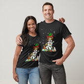 Cute Shih Tzu Dog Elf Pet kerstlampjes T-shirt (Unisex)