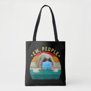 Cute Shih Tzu Dog Ew People Dog Wearing Face Mask Draagtas