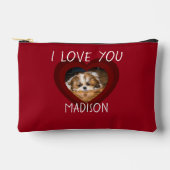 Cute shih tzu houdt van hartfoto valentine ritsslu etui (Voorkant)