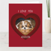 Cute shih tzu love Valentijn Kaart (Voorkant)