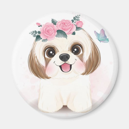 Cute Shih Tzu Magneet (Voorkant)