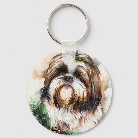 Cute Shih Tzu Sleutelhanger (Voorkant)