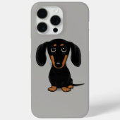 Cute Short Hazard Black en Tan Dachshund Case-Mate iPhone Case (Achterkant)