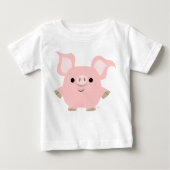 Cute Shorty Cartoon Pig Baby T-Shirt (Voorkant)