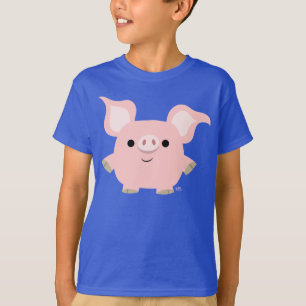 Cute Shorty Cartoon Pig Children T-Shirt