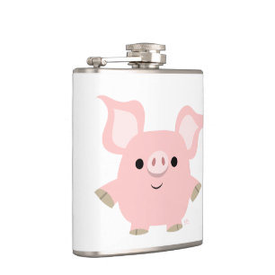 Cute Shorty Cartoon Pig Hip Flask Heupfles