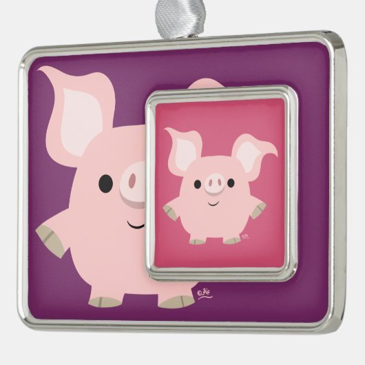 Cute Shorty Cartoon Pig Pattern Ornament (Links)